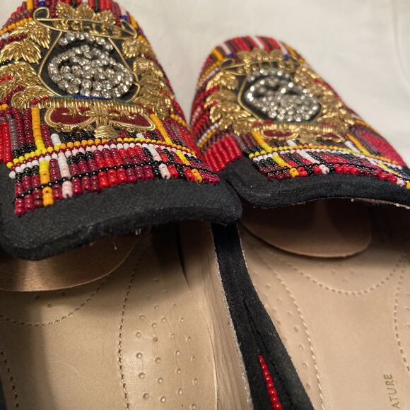 DONALD J PLINER Beaded Skull Royal Crest Leather Loafers Sz7 main image 10